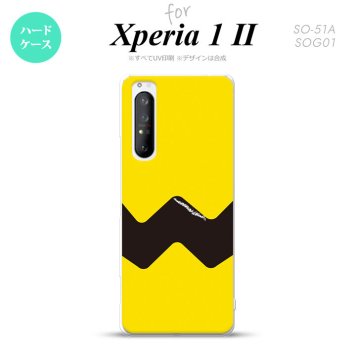 Xperia 1 II 5G スマホケース 背面カバー ストラップホール有り ハードケース ギザギザ 黄 黒 ストラップホール おしゃれ かわいい かっこいい メンズ レディース nk-xp12-191