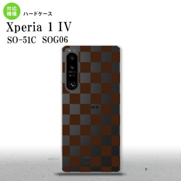SO-51C SOG06 XPERIA 1 IV Xperia 1 IV スマホケース 背面ケース ハードケース スクエア 茶 メンズ レディース nk-xp14-032