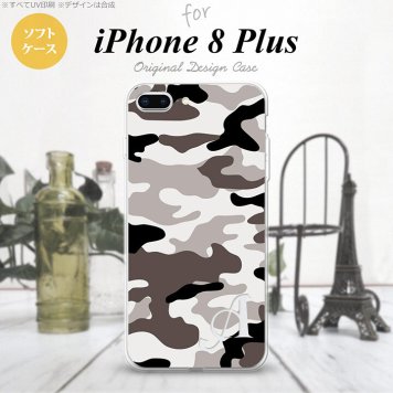 【iPhone8Plus】【スマホケース/スマホカバー】【アイフォン8プラス】iPhone8Plus スマホケース ケース アイフォン8プラス イニシャル 迷彩A グレーA nk-ip8p-tp1145ini【メール便送料無料】