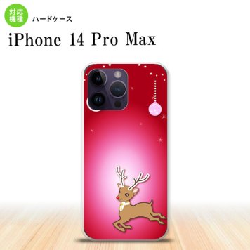 iPhone14 ProMax iPhone14 Pro Max スマホケース 背面ケース ハードケース トナカイ 赤 2022年 9月発売 nk-i14pm-645