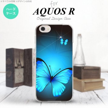 【SH03J】【スマホケース/スマホカバー】【アクオス R】SH03J スマホケース AQUOS R SH-03J カバー アクオス R バタフライ・蝶（B） 青 nk-sh03j-212【メール便送料無料】