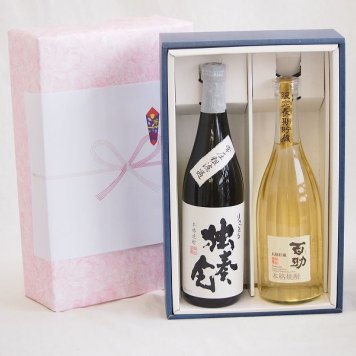 本格麦焼酎贈り物ギフトボックスセット 麦焼酎独奏会 常圧粗濾過27°(大分県)720ml麦焼酎百助 長期貯蔵25°(大分県)720ml