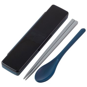 ネイチャーカラー ミッドナイトブルー 抗菌 音の鳴らないコンビセット 箸21cm スケーター ※送料無料(ポスト投函)