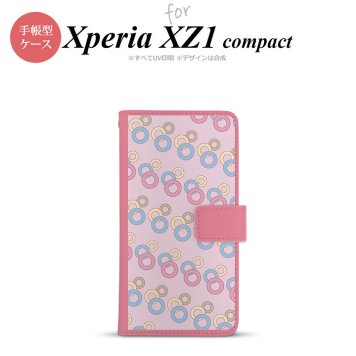 【手帳型 スマホ カバー ケース】【SO02K】【エクスペリア XZ1】手帳型 ケース SO-02K スマホ カバー Xperia XZ1 Compact エクスペリア 丸 ピンク nk-004s-so02k-dr1664【メール便送料無料】
