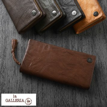 青木鞄 la GALLERIA ラウンドファスナー長財布 Grano