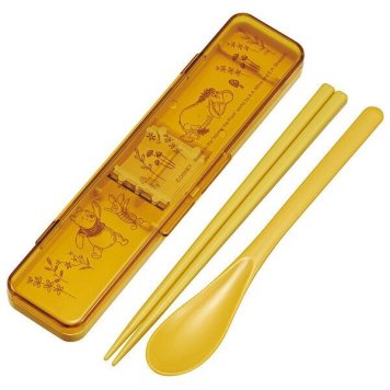 くまのプーさん/はちみつ 抗菌 音のならないコンビセット 箸18cm スケーター ※送料無料(ポスト投函)