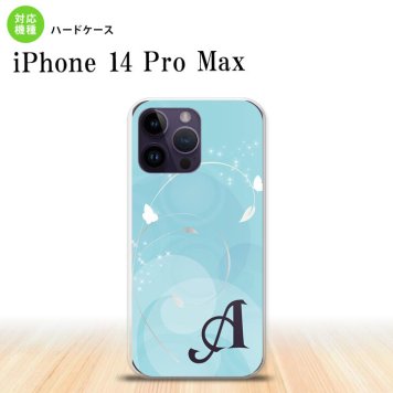 iPhone14 ProMax iPhone14 Pro Max スマホケース 背面ケース ハードケース バタフライ 蝶 A 青 +アルファベット 2022年 9月発売 nk-i14pm-203i