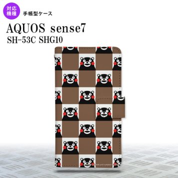 sense7 sense7 手帳型スマホケース カバー くまモン スクエア ブラウン 2022年 11月発売 nk-004s-sens7-drkm20