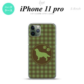 iPhone11Pro iPhone11 Pro スマホケース ハードケース 犬 ゴールデン レトリバー 緑 メンズ レディース nk-i11p-812
