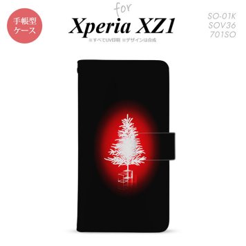 【手帳型 スマホ カバー ケース】【SO01K】【エクスペリア XZ1】手帳型 ケース SO-01K スマホ カバー Xperia XZ1 エクスペリア ツリー 赤 nk-004s-so01k-dr625【メール便送料無料】