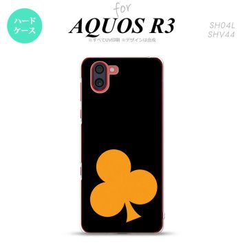 SH-04L SHV44 R3 AQUOS R3 スマホケース カバー トランプ クラブ 黒 オレンジ nk-r3-543