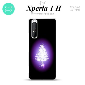 Xperia 1 II 5G スマホケース 背面カバー ストラップホール有り ハードケース ツリー 紫 ストラップホール おしゃれ かわいい かっこいい メンズ レディース nk-xp12-628