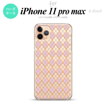 iPhone11ProMax iPhone11pro max スマホケース ハードケース アーガイル クリア ピンク メンズ レディース nk-i11pm-1412