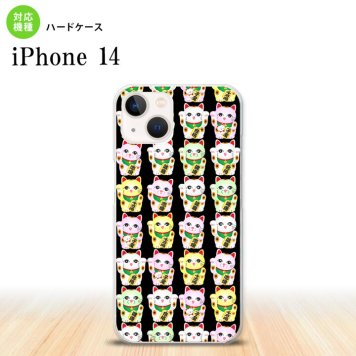 iPhone14 iPhone14 スマホケース 背面ケース ハードケース 招き猫 黒 2022年 9月発売 nk-i14-151
