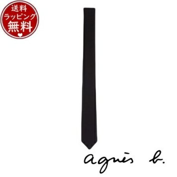 【送料無料】【ラッピング無料】アニエスベー agnes b CRAVATE ネクタイ ブラック  ブランド 正規品 新品 ギフト プレゼント 人気 おすすめ 誕生日 記念日 クリスマス