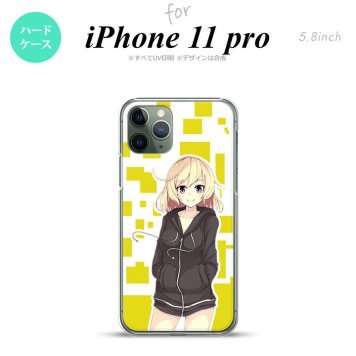 iPhone11Pro iPhone11 Pro スマホケース ハードケース 女の子 A 黄 メンズ レディース nk-i11p-1323