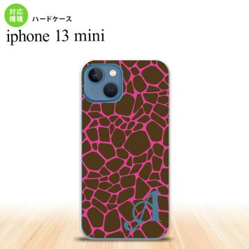iPhone13mini iPhone13 mini ケース ハードケース キリン ピンク +アルファベット  nk-i13m-746i