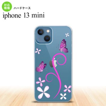 iPhone13mini iPhone13 mini ケース ハードケース バタフライ 蝶 C ピンク  nk-i13m-223
