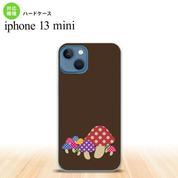 iPhone13mini iPhone13 mini ケース ハードケース きのこ 茶  nk-i13m-742