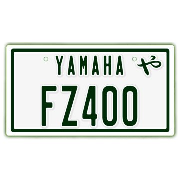 なんちゃって単車プレート【YAMAHA・FZ400】ナンバープレート　バイク　二輪　オートバイ　グッズ　アクセサリー　雑貨 インテリア アイテム プレゼント ギフト バイク好き 旧車 走り屋 ギア パーツ メンテナンス ファッション お洒落 オブジェ