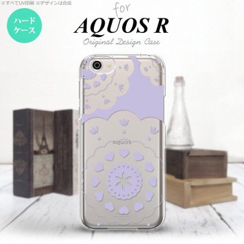 【SH03J】【スマホケース/スマホカバー】【アクオス R】SH03J スマホケース AQUOS R SH-03J カバー アクオス R レース・クリア 紫 nk-sh03j-1486【メール便送料無料】