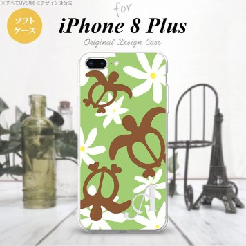 【iPhone8Plus】【スマホケース/スマホカバー】【アイフォン8プラス】iPhone8Plus スマホケース ケース アイフォン8プラス イニシャル ホヌ ティアレ 緑 nk-ip8p-tp1083ini【メール便送料無料】