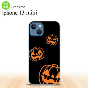 iPhone13mini iPhone13 mini ケース ハードケース ハロウィン カボチャスタンプ 黒  nk-i13m-404