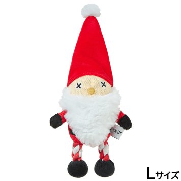 FAD＋ プラッシュトイ ウィズロープ サンタ 犬用おもちゃ 限定品 L 音が鳴る ペット用おもちゃ クリスマス