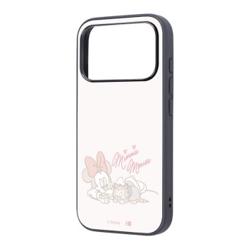iPhone 17 Pro / ディズニー / maru 衝撃吸収 バンパー ハイブリッドケース / ミニーマウス_フィガロとお昼寝 ※送料無料(ポスト投函)