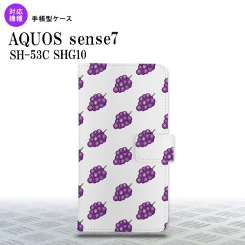 sense7 sense7 手帳型スマホケース カバー ぶどう グレープ 白 2022年 11月発売 nk-004s-sens7-dr182