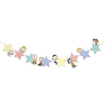 スヌーピー SNOOPY ペーパーガーランド スターズ インテリア ペーパー ガーランド パーティ レッド グッズ