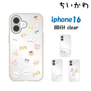 iPhone16 ケース ちいかわ ハチワレ うさぎ クリア 透明 キャラクター グッズ スマホ カバー エアクッション ハイブリッド 耐衝撃 iPhone 2024 6.1inch ２眼 アイホン アイフォン IIIIfit Clear CK-55