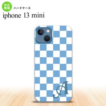 iPhone13mini iPhone13 mini ケース ハードケース スクエア 白 青 +アルファベット  nk-i13m-766i