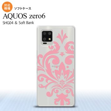 SHG04 SHG04 ZERO6 AQUOS zero6 スマホケース ソフトケース ダマスク D ピンク メンズ レディース nk-zero6-tp1033