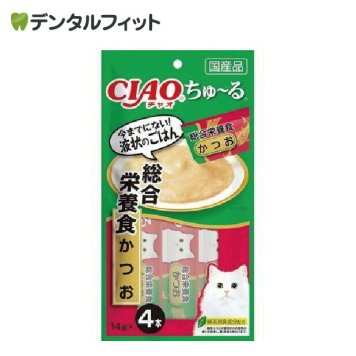 チャオ ちゅーる CIAOちゅーる 総合栄養食 かつお 14g 4本 いなば 猫 おやつ 国産