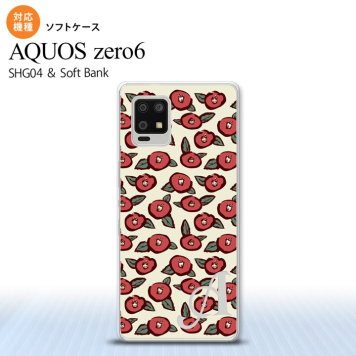 SHG04 SHG04 ZERO6 AQUOS zero6 スマホケース ソフトケース つばき ベージュ +アルファベット メンズ レディース nk-zero6-tp1701i
