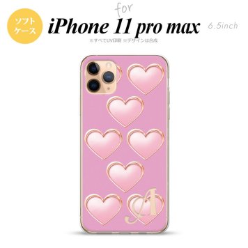 iPhone11ProMax iPhone11pro max スマホケース ソフトケース ハート C ピンク +アルファベット メンズ レディース nk-i11pm-tp174i