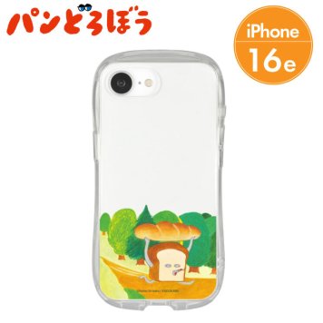 パンどろぼう iPhone16e ケース クリア 透明 くびれ ぱんどろぼう キャラクター グッズ スマホ カバー エアクッション ハイブリッド 耐衝撃 iPhone 2025 6.1inch １眼 アイホン アイフォン CrystalClearCase KPD-03A