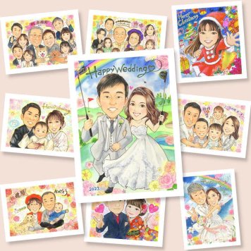 結婚式のプレゼントに、見ると笑顔になる似顔絵を贈りませんか。相談しながら作れる、あたたかな似顔絵ギフトです。 ギフト 似顔絵 結婚式 贈り物 名入れ プレゼント 手描き 結婚式 婚礼 ブライダル ウェディング 記念 新郎 カップル 新婦 両親 修正無料 名入れ 下書き確認 一生もの 親孝行 かわいい 実績多数 結婚式 ウェディング 一生もの 思い出 メモリアル 初任給 白寿祝い 披露宴 米寿祝い