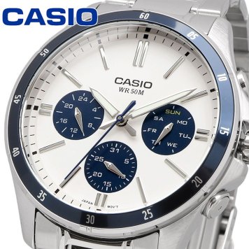 CASIO 腕時計 カシオ 時計 ウォッチ チープカシオ チプカシ マルチカレンダー シンプル メンズ ホワイト MTP-1374D-7A2V [並行輸入品]