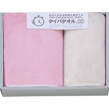 生活時間を確保するタイパタオル スリムバスタオル フェイスタオル セット ピンク [26-0097-072] TIP2525PI | マイクロファイバー 吸水速乾 ヘアドライ 高吸水 化粧箱入 中国製 | 結婚 出産 内祝い お返し ギフト プレゼント | 時短 便利 | ギフト対応