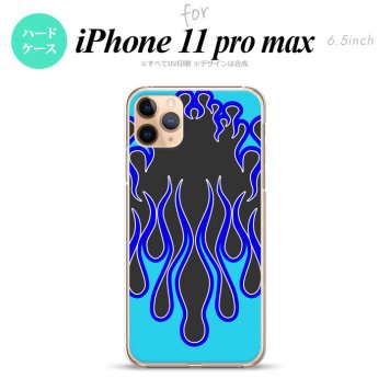 iPhone11ProMax iPhone11pro max スマホケース ハードケース ファイヤー 炎 黒 青 メンズ レディース nk-i11pm-1303