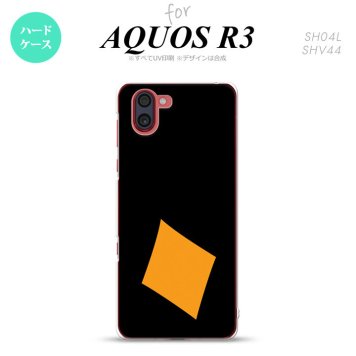 SH-04L SHV44 R3 AQUOS R3 スマホケース カバー トランプ ダイヤ 黒 オレンジ nk-r3-545