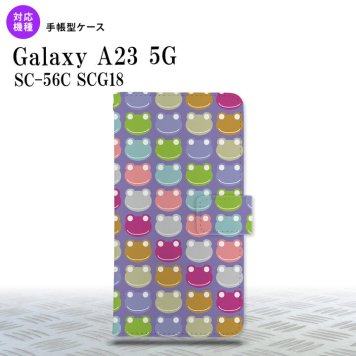 Galaxy A23 GalaxyA23 手帳型スマホケース カバー カエル かえる 紫 2022年 10月発売 nk-004s-a23-dr163