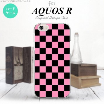 【SH03J】【スマホケース/スマホカバー】【アクオス R】SH03J スマホケース AQUOS R SH-03J カバー アクオス R スクエア 黒×ピンク nk-sh03j-762【メール便送料無料】