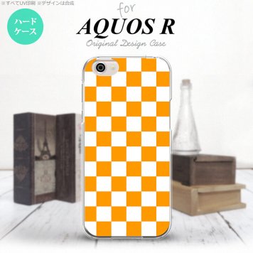 【SH03J】【スマホケース/スマホカバー】【アクオス R】SH03J スマホケース AQUOS R SH-03J カバー アクオス R スクエア 白×オレンジ nk-sh03j-764【メール便送料無料】