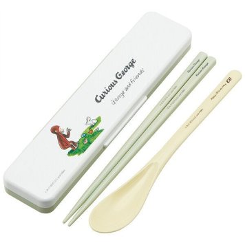 おさるのジョージ クラシック 抗菌音のならないコンビセット 箸18cm ※送料無料(ポスト投函)