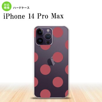 iPhone14 ProMax iPhone14 Pro Max スマホケース 背面ケース ハードケース ドット 水玉 A スモーク ピンク 2022年 9月発売 nk-i14pm-009