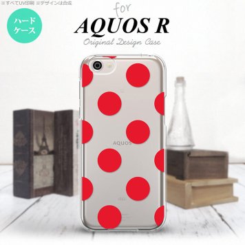 【SH03J】【スマホケース/スマホカバー】【アクオス R】SH03J スマホケース AQUOS R SH-03J カバー アクオス R ドット・水玉 赤 nk-sh03j-003【メール便送料無料】