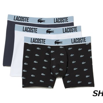 ラコステ LACOSTE 5H9972L リサイクルポリエステルトランクショーツ3パック メンズ 下着【返品・交換不可】